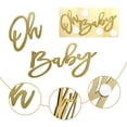 thumbnail image 3 of Letrero para baby shower Mirooyu de madera pintado en oro, 20 x 25 cm, 3 of 7