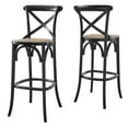 thumbnail image 6 of Bar Stool Chair Barstool, Black, Wood, Pub Cafe Bistro Dining Kitchen Hospitality Restaurant, Modern Contemporary HB33944, 6 of 11