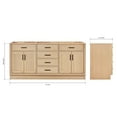 thumbnail image 3 of Ariel Hepburn 72 Inch Double Sink Base Cabinet In Oak, 3 of 10
