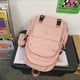 thumbnail image 5 of Bolsa para la escuela Mochila para niñas Mochila sólida impermeable para campus Mochila ventilada de gran capacidad, 5 of 9
