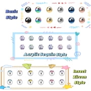 ZS 36pcs Piercing Screw Balls Inlaid Zircon Body Piercing Barbell Parts Replacement Balls 16G Sequins Balls