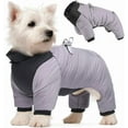 thumbnail image 5 of STGRGFHY Dog winter coat with legs,Winter Coat Dog Jackets Four Legged Coat Warm Fleece Dog Jacket Reflective Turtleneck Winter Coats with Harness,full body dog coat(Yellow S), 5 of 7