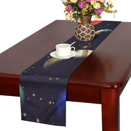 

MKHERT Solar System Table Runner for Kitchen Wedding Party Home Decor 16x72 inch