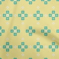 thumbnail image 1 of oneOone Velvet Medium Yellow Fabric Geometric Fair Isle Pattern Quilting Supplies Print Sewing Fabric By The Yard 58 Inch Wide, 1 of 4