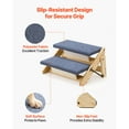 thumbnail image 4 of KFFKFF Wood Pet Stairs, 2-Step Dog Stairs for Beds, Sofa & Cars, 110lbs Load Capacity, Floded Flat Design, 4 of 9