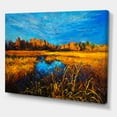 thumbnail image 3 of Designart ' A Light Blue Sky Over Orange Meadows ' Traditional Canvas Wall Art Print, 3 of 4