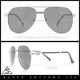 thumbnail image 4 of Mens Classic Luxury Mogul Tear Drop Shape Offcer Metal Rim Racer Sunglasses Gold - Clear Mirror, 4 of 8