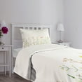 thumbnail image 3 of Ambesonne Green Flower Quilted Bedspread Set 2 Pcs, Wildlife Rustic, Twin Size, Multicolor, 3 of 5