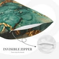 thumbnail image 3 of Lsque Emerald Color Gold Marble Pattern Pillow Case – Soft & Cozy Throw Pillow Cover, Hypoallergenic Cushion Case for Sleeping Women with Envelope Closure-14"x20", 3 of 6