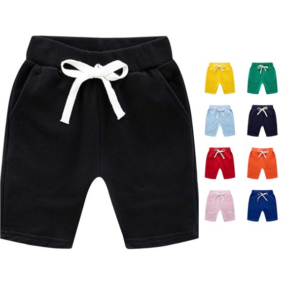 TinyBloomm Kids Toddler Baby Girls Boys Solid Spring Summer Shorts Ruffle Clothes, Size 5-6 Years