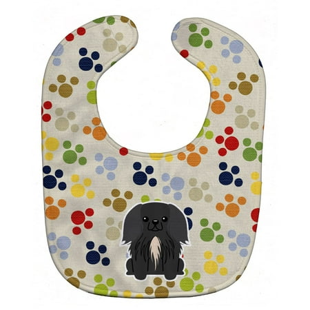 

Carolines Treasures BB5936BIB Pawprints Pekingese Black Baby Bib 10 x 13 multicolor