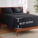 thumbnail image 1 of Juego de sábanas Bedsure Queen Deep Pocket de 21 pulgadas, color negro, suave y refrescante, 1 of 8