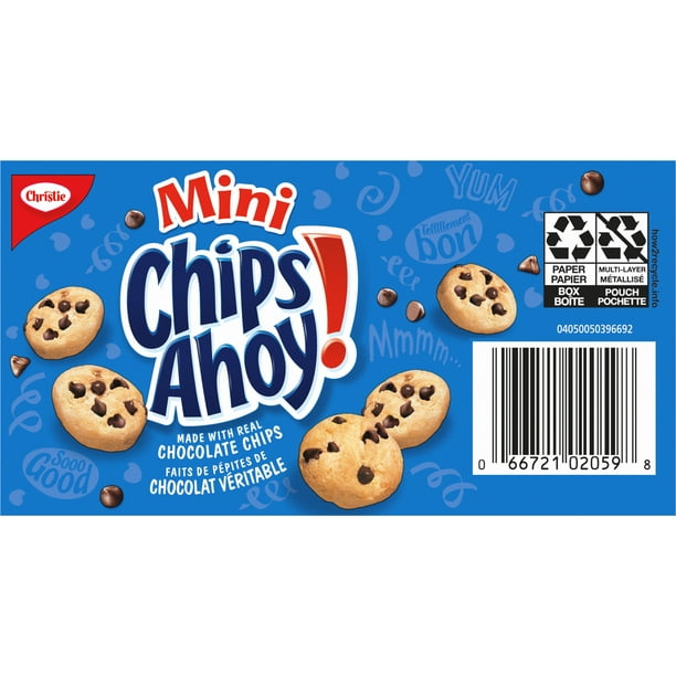 Chips Ahoy! Original Snack Packs Mini Cookies, School Snacks, 180 g, 180 g