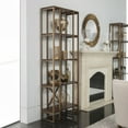thumbnail image 4 of Uttermost Karishma 4-Shelf MDF and Metal Bookcase in Antique Gold/Dark Walnut, 4 of 9
