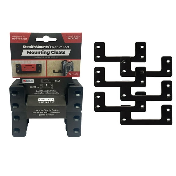 StealthMounts Cleat N Feet Mounting Cleats (6 Pack). Fits Milwaukee Packout Tool Organiser