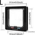 thumbnail image 5 of Puerta para gatos, puerta con solapa para gatos con bloqueo de 4 vías, puertas para mascotas resistentes a la intemperie para gatos y perros, adecuada para puerta/pared/ventana, 5 of 5