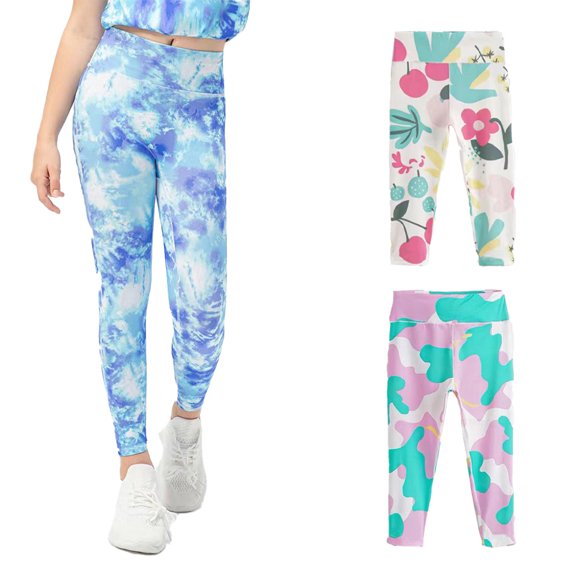 FLMEI Kids Girls Athletic Leggings,Girls Bottoms Dance Pants for Kids, Active Tights for Yoga Running Ninth Pants for 6-12T