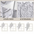 thumbnail image 5 of Floral Patterns Swag Valances for Windows, Kitchen Curtains 36 Inch Length 2 Panels Set, Silver White Flowers Leaves Aesthetic Short Curtains for Small Windows Rod Pocket Cafe Curtains Drapes 28"x36", 5 of 8
