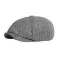 thumbnail image 4 of yuksok Hat British Fashion Cap Winter Male Warm Spring Newsboy Grey, 4 of 9
