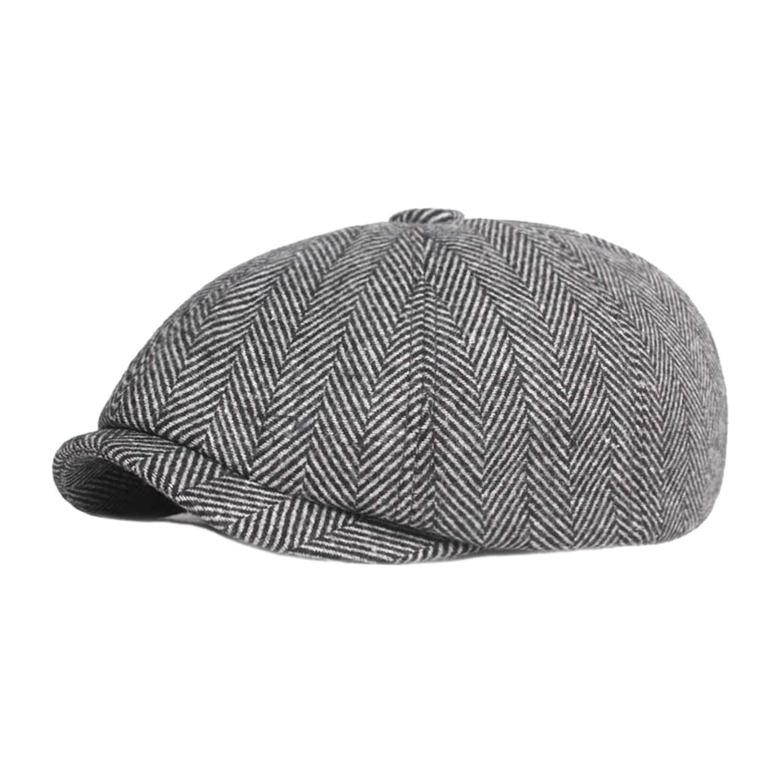 Yinanstore Beret Hat Men s Newsboy Hats Fashion Golf Hat Warm Gift Boy Hat Flat Caps for Men Cabbie Driving Hat for Hiking Outdoor Light Grey