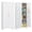 white, variant on SteeLoong 75"H Kitchen Pantry Cabinet,Metal Storage Cabinet, with 2 Door and 4 Adjustable Shelves,White Cupboard for Livingroom,Pantry,Kitchen