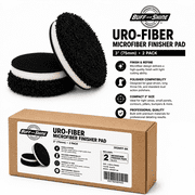 Buff and Shine URO-Fiber Microfiber Finishing Pad, 3 Inch, Black, 2 Pack, 392MFP-BK