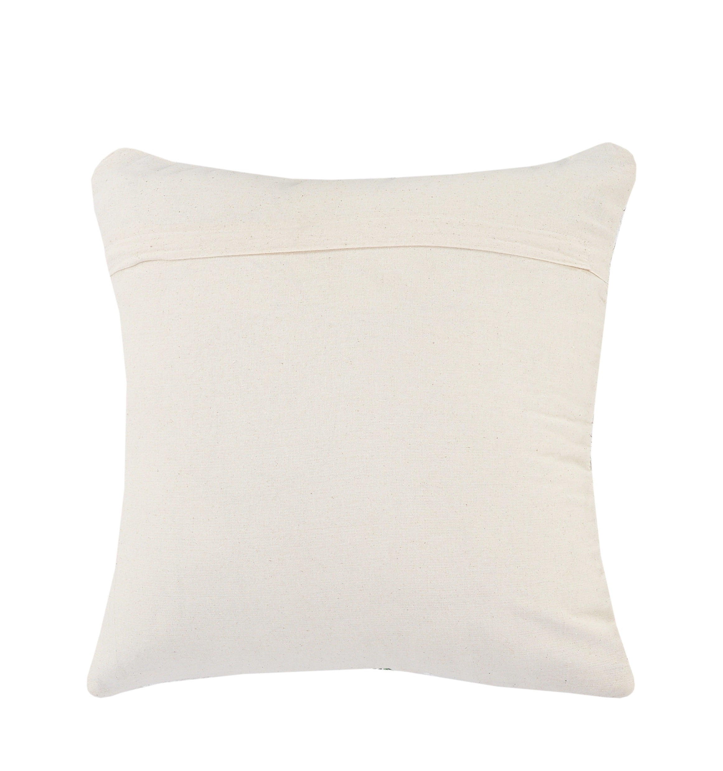 Ox Bay 20" x 20" Hand-Woven White/ Multicolored Geometric Organic Cotton Pillow Cover