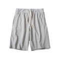 thumbnail image 1 of Mens Shorts, Mens Casual Fashion Drawstring Elastic Waist Solid Side Pockets Short Pants, 1 of 3