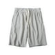 thumbnail image 1 of pstuiky Hombres bajos, Pantalones cortos casuales de moda para hombre con cordón, cintura elástica, bolsillos laterales lisos Pantalones cortos para correr para hombre, 1 of 3