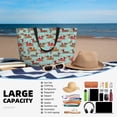 thumbnail image 5 of Naloa Dachshund Christmas Play Large Capacity Beach Bag, Waterproof Sandproof Beach Swim Pool Bag Tote Bag for Women, 5 of 7