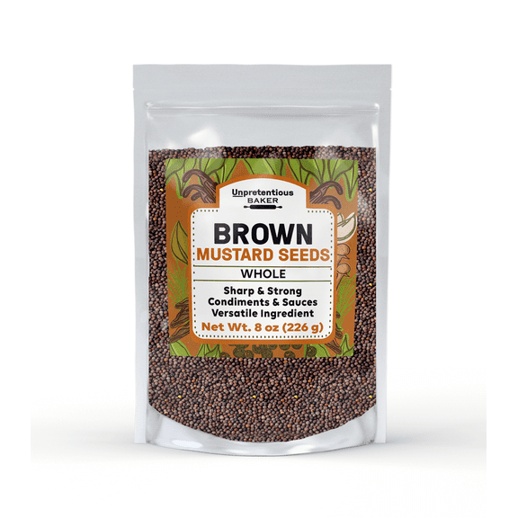 Unpretentious Brown Mustard Seeds, 8 oz, Sharp & Strong, Condiments & Sauces, Versatile Seasoning