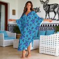 thumbnail image 4 of DISNIMO Kaftans Dress for Women Sea Turtle Flower Print Plus Size Batwing Sleeve Caftans Beach Dress V Neck Bathing Suit Cover Ups Lightweight Summer Beach Coverup for Swimwear, 4 of 7