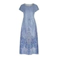 thumbnail image 4 of PENGXIANG Robes pour les Femmes Été Décontracté Robe de Soleil Sans Manches Plage Longue Baggy Kaftan Robe Maxi avec Poches, 4 of 5