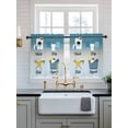 thumbnail image 2 of Blue Ombre Laundry Tier Curtains 24 Inch Length, Sheer Curtains for Bedroom Living Room Window Wash Dry Fold Repeat Rod Pocket Voile Drapes Kitchen Curtains Small Half Window 27.5"x24" 2 Panels, 2 of 6