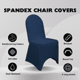 thumbnail image 2 of YCC Linens - 6 Pack Stretch Spandex Banquet Chair Covers - Navy Blue, 2 of 6