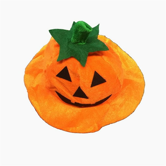 yunDHS Under $4 Halloween Hats for Women And Men Bucket Hats Party Hat Halloween Theme Orange Make Up Pumpkin Halloween Costume Headwear