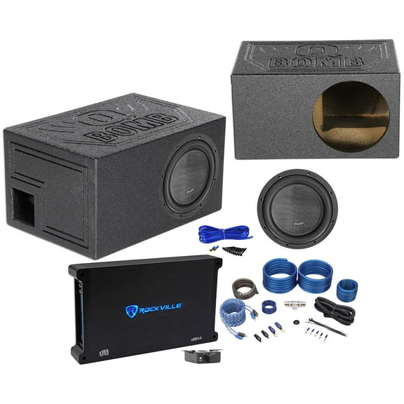 American Bass XR-10D4 2000w 10" Subwoofer Vented Box Mono Amplifier Amp Kit