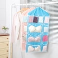 thumbnail image 3 of Hanging Storage Bag High Capacity Dust-proof Transparent Visible 16 Grid Multi-role Socks Bra Underwear Organizer for Bedroom, 3 of 10