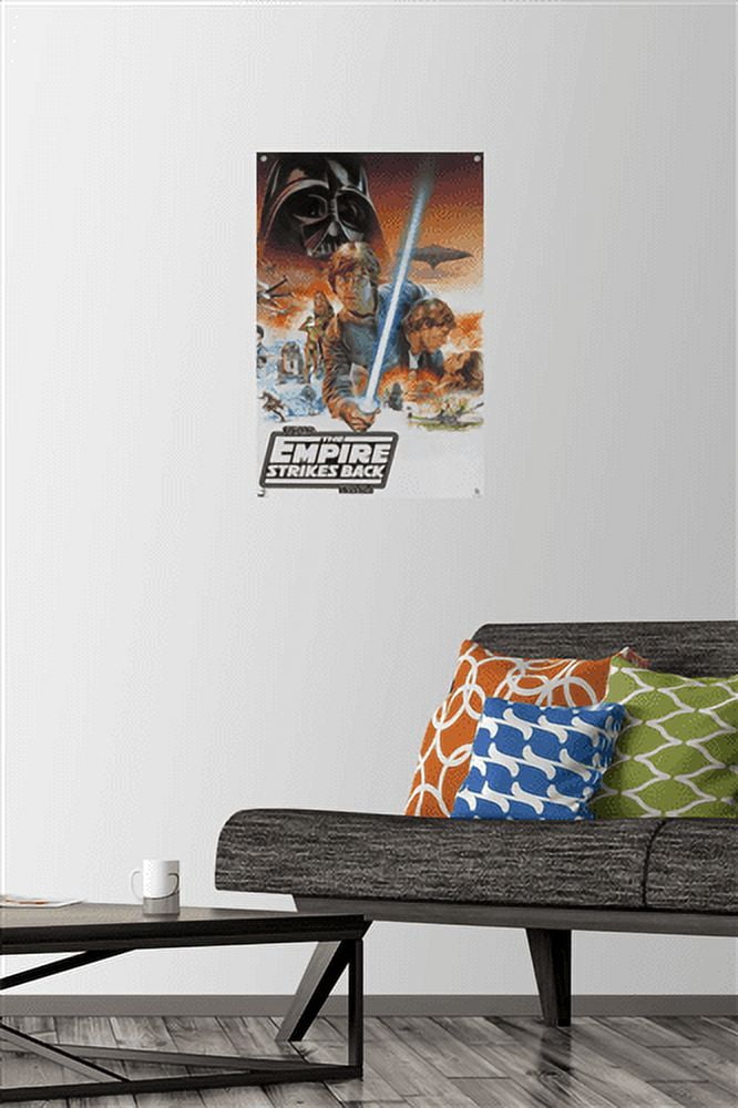 Star Wars: Empire Strikes Back - Cover Illustration Wall Poster with Pushpins, 14.725" x 22.375"