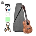 thumbnail image 3 of LINGTING Ukelele de Concierto de 26 Pulgadas, Tapa de Madera Koa, Tablero Trasero y Laterales con Funda, Correa para Ukelele, Cuerdas, Paño de Limpieza, Capo y 2 Púas de Celuloide., 3 of 7