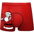 thumbnail image 1 of Calzoncillos navideños para hombre, calzoncillos bóxer divertidos de Papá Noel, ropa interior de algodón elástico suave para hombre, cumpleaños de Navidad XXL JAMW Sencillez, 1 of 4