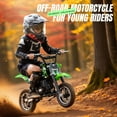 thumbnail image 4 of Aoemoe 49cc Kids Dirt Bike, Gasoline Powered 2-Stroke Mini Motorcycle, 1-Seater, Green, 4 of 7