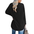 thumbnail image 4 of Kaprioy Color Block Sweatshirts for Women Fall Fashion Clothes Trendy Hoodies Long Sleeve Pullover Going Out Tops Black, S, 4 of 5