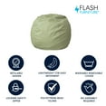 thumbnail image 2 of Flash Furniture Dillon Small Green Dot Refillable Bean Bag Chair for Kids and Teens, 2 of 12