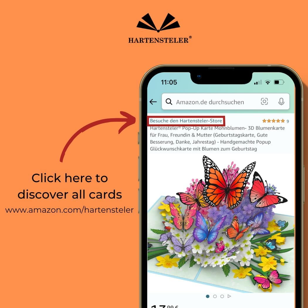 ® Butterflies in Nature Pop Up Card - 3D Butterfly Card for Wife, Husband, Girlfriend, Mom, Dad, Mother, Father (Birthday Card, Get Well, Thank You, Anniversary)