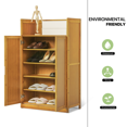 thumbnail image 5 of Magshion Bamboo 6 Tiers Shoes Rack with Door, 15 Pairs Organizer Cabinet, Brown, for Entryway, 5 of 11
