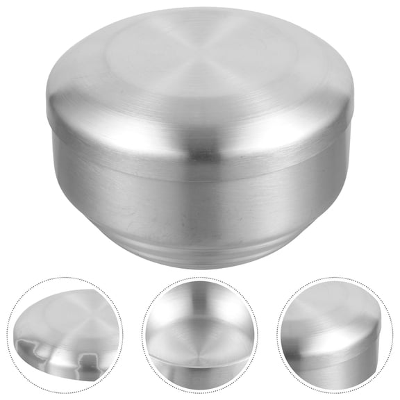 AURARMLET Stainless Steel Bowl with Lid for Kitchen Use Heat Resistant Silver Korean Rice Bowl 8 oz