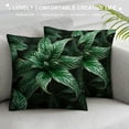 thumbnail image 3 of GOSMITH  Floral Throw Pillow Covers Realistic Peacock Feathers Blue Shiny Foliage Square Pillow Cases for Decorative Cushion Bed Couch Sofa, 3 of 5