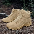 thumbnail image 2 of Men's Military Tactical Boots Combat Boots 6 Inches Lightweight Work Army Boots Side Zipper Motorcycle Boots, 2 of 7