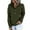 #Army Green, variant on NSLGXD Half Button V Neck Hoodies for Women Drawstring Casual Long Sleeve Pullovers Solid Color Comfortable Sweatshirts with Pocket